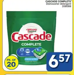 Rossy CASCADE COMPLETE Dishwasher detergent offer