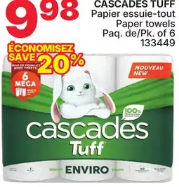 Rossy CASCADES TUFF Paper towels offer