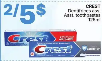 Rossy CREST Asst. toothpastes offer