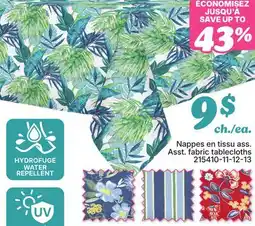 Rossy Asst. fabric tablecloths offer