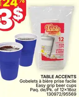 Rossy TABLE ACCENTS Easy grip beer cups offer