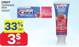 Rossy CREST Toothpaste offer
