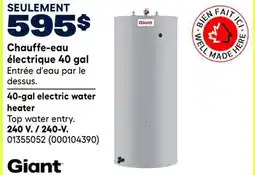 RONA 40-gal electric water heater offer