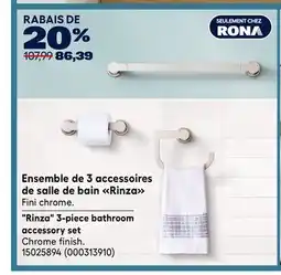 RONA MOEN Rinza 3-piece bathroom accessory set offer