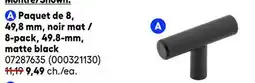 RONA RICHELIEU Essentials 8-pack, 49.8-mm, matte black Cabinet Pulls and Knobs offer