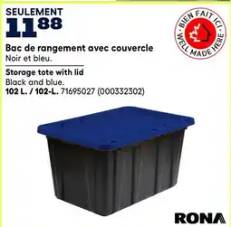 RONA RONA Storage tote with lid offer