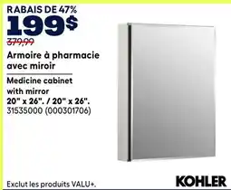 RONA KOHLER Medicine cabinet with mirror offer