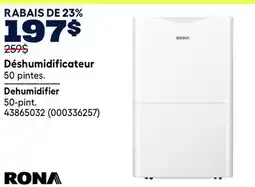 RONA Dehumidifier offer