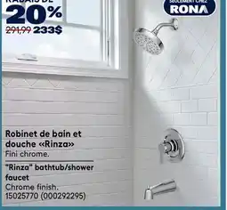 RONA MOEN Rinza bathtub/shower faucet offer