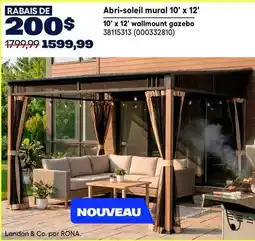 RONA 10' x 12' wallmount gazebo offer