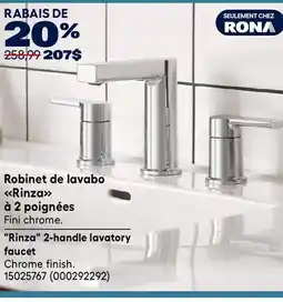 RONA Rinza 2-handle lavatory faucet offer