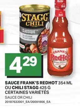 L'Intermarché SAUCE 354 ML OU CHILI 425 G | SAUCE OR CHILI offer