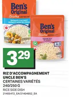 L'Intermarché RIZ D'ACCOMPAGNEMENT UNCLE | RICE SIDE DISH, 240/250 G offer