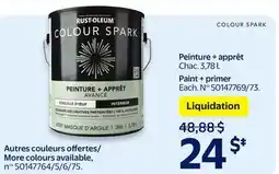 Walmart COLOUR SPARK Paint + primer offer