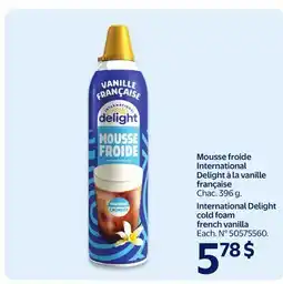 Walmart International Delight sold foam french vanilla offer