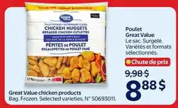 Walmart Great Value chicken products offer