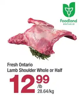 Highland Farms Fresh Ontario Lamb Shoulder Whole or Half offer