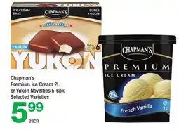 Highland Farms Chapman's Premium Ice Cream 2L or Yukon Novelties offer