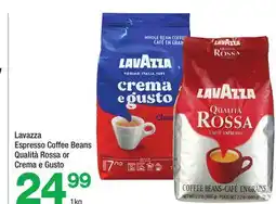 Highland Farms Lavazza Espresso Coffee Beans Qualità Rossa or Crema e Gusto offer