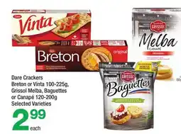 Highland Farms Dare Crackers Breton or Vinta 100-225g, Grissol Melba, Baguettes or Canapé 120-200g offer