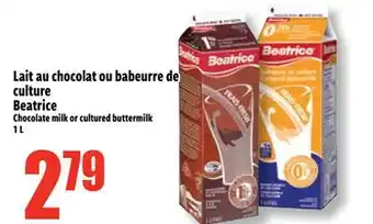 Bonanza Lait au chocolat ou babeurre de culture Beatrice offer