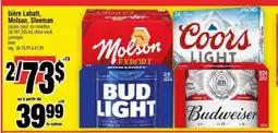 Super C BIÈRE LABATT, MOLSON, SLEEMAN offer