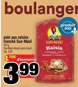 Super C PAIN AUX RAISINS TRANCHÉ SUN-MAID offer