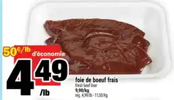 Super C foie de boeuf frais offer