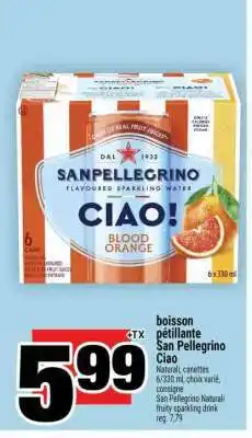 Super C boisson pétillante San Pellegrino Ciao offer