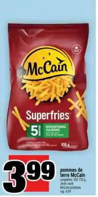 Super C POMMES DE TERRE McCAIN offer