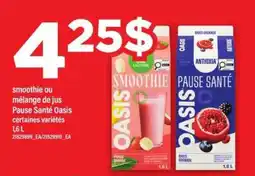 Maxi Oasis Smoothie ou mélange de jus Pause Santé offer