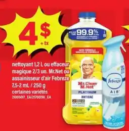 Maxi Mr. Clean M. Net Platinum / Febreze Air offer