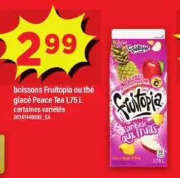 Maxi boissons Fruitopia ou thé glacé Peace Tea offer