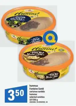 Maxi Hummus Fontaine Santé offer