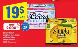 Maxi Coors Seltzer ou Simply Spiked offer
