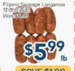 Oceans Fresh Food Market Filipino Sausage Longanisa offer