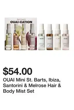Sephora OUAI Mini St. Barts, Ibiza, Santorini & Melrose Hair & Body Mist Set offer
