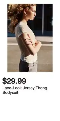 H&M Lace-Look Jersey Thong Bodysuit offer