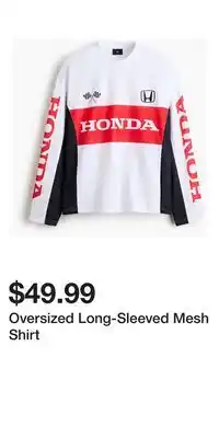 H&M Oversized Long-Sleeved Mesh Shirt offer