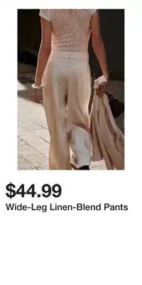 H&M Wide-Leg Linen-Blend Pants offer