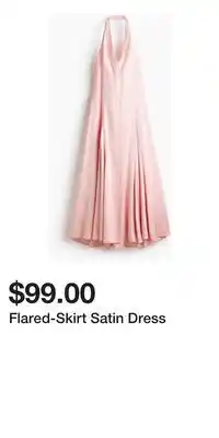 H&M Flared-Skirt Satin Dress offer