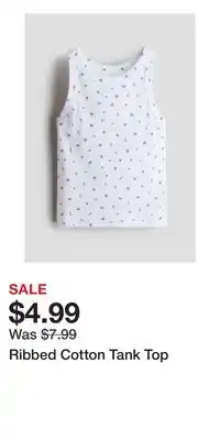 H&M Ribbed Cotton Tank Top offer