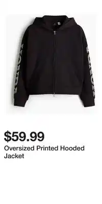 H&M Oversized Printed Hooded Jacket offer