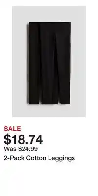 H&M 2-Pack Cotton Leggings offer