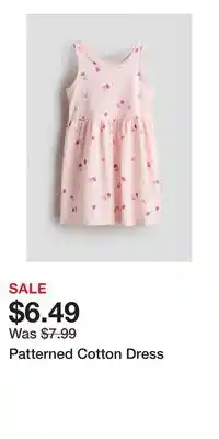 H&M Patterned Cotton Dress offer