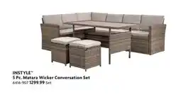Home Hardware 5 Pc. Matara Wicker Conversation Set offer