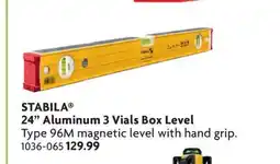 Home Hardware STABILA 24 Aluminum 3 Vials Box Level offer
