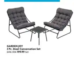 Home Hardware GARDEN JOY 3 Pc. Steel Conversation Set offer