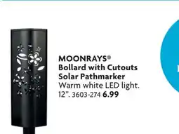Home Hardware MOONRAYS Bollard with Cutouts Solar Pathmarker offer