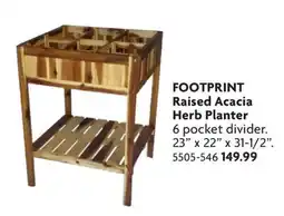 Home Hardware FOOTPRINT Raised Acacia Herb Planter offer